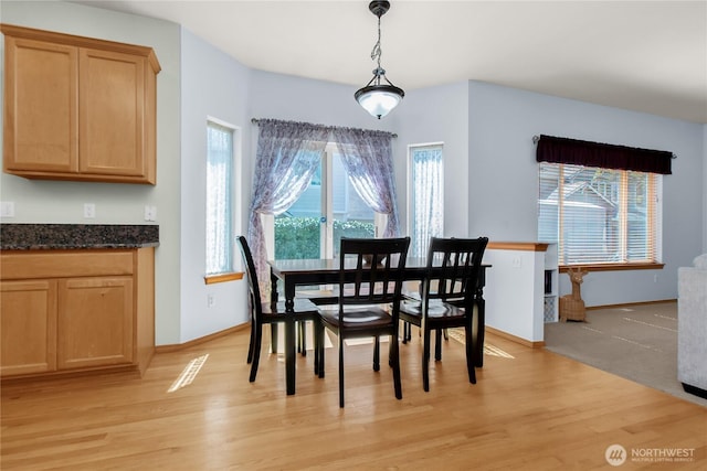 2825 Haig Dr SE, Olympia, WA 98501 - dining space with light wood-style flooring and baseboards