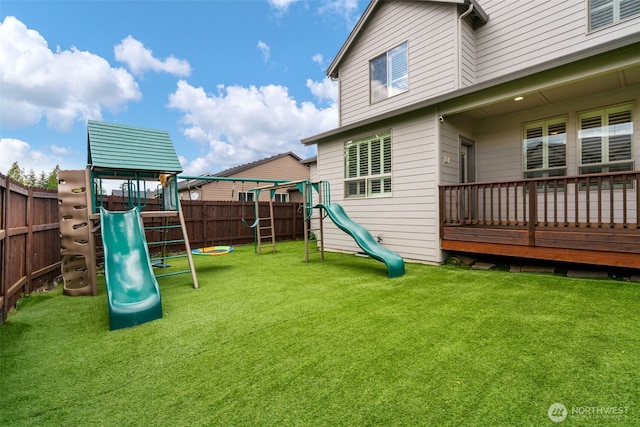 4407 N Ridgefield Woods Dr, Ridgefield, WA 98642 - view of jungle gym featuring a wooden deck