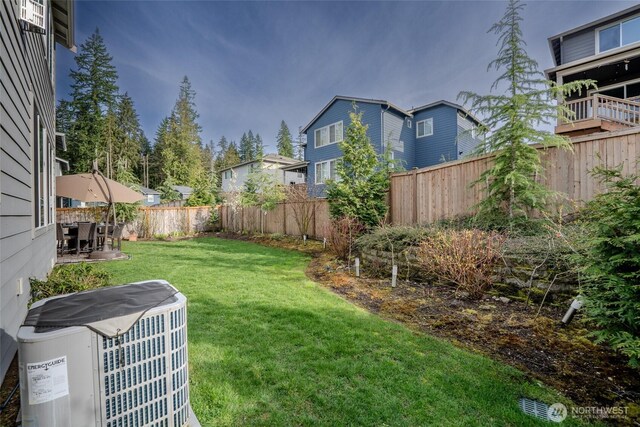 29027 NE 156th St, Duvall, WA 98019 - view of yard with a fenced backyard and cooling unit