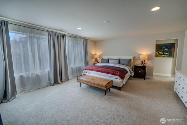 29027 NE 156th St, Duvall, WA 98019 - bedroom featuring light carpet, visible vents, and recessed lighting