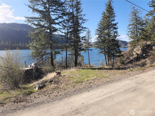 property view of water featuring a mountain view