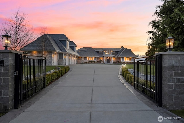 581 Marine Dr, Point Roberts, WA 98281 - gate at dusk with fence