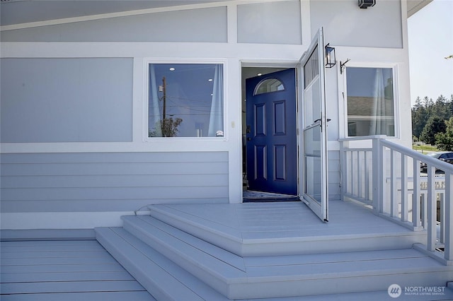 view of doorway to property