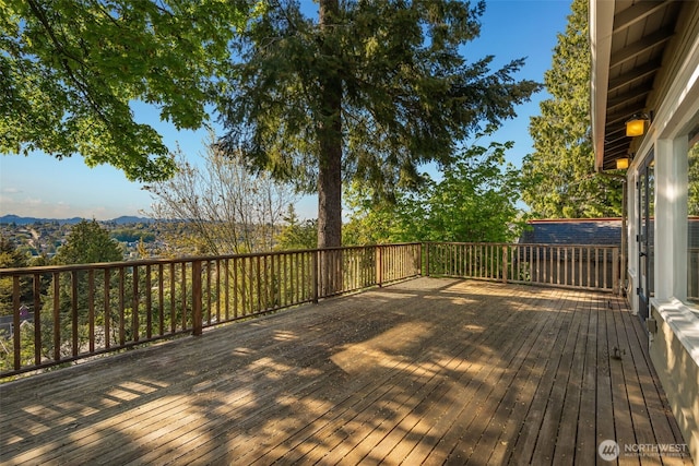 2531 11th Ave W, Seattle, WA 98119 - wooden deck with a mountain view