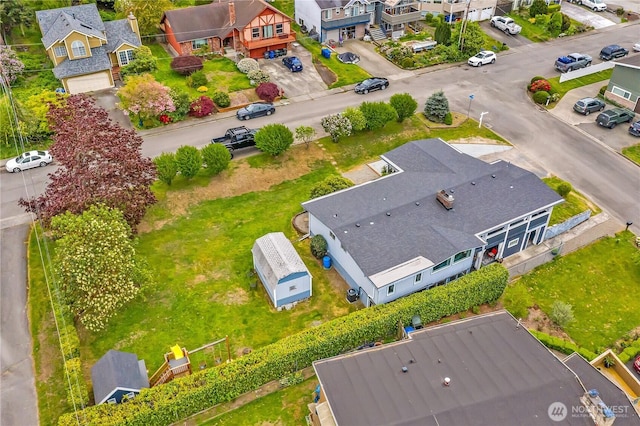 bird's eye view featuring a residential view