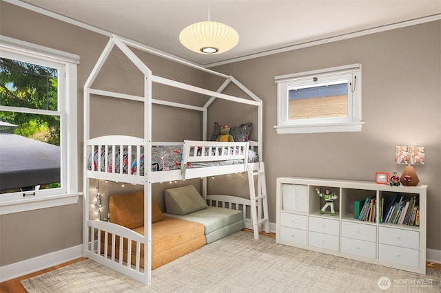 bedroom featuring baseboards