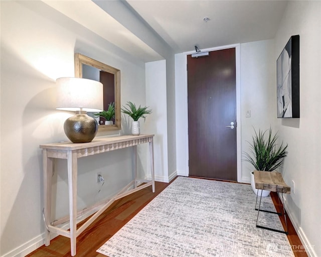 500 106th Ave NE Unit 3109, Bellevue, WA 98004 - entryway featuring baseboards and wood finished floors