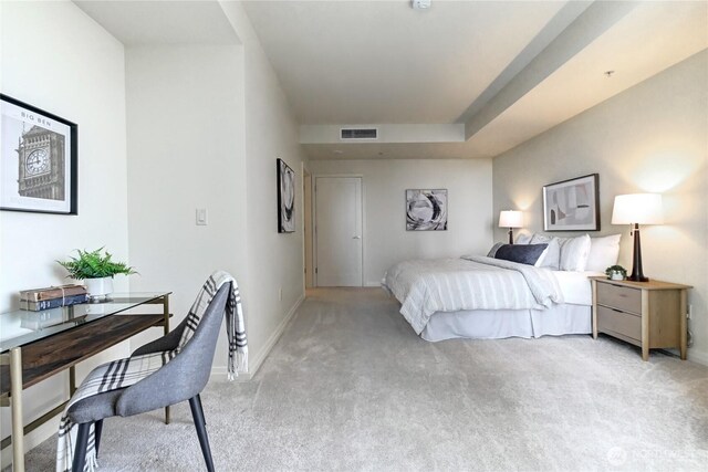 500 106th Ave NE Unit 3109, Bellevue, WA 98004 - bedroom with light colored carpet, baseboards, and visible vents