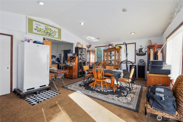 15721 67th Ave NE, Arlington, WA 98223 - carpeted dining space with recessed lighting and vaulted ceiling