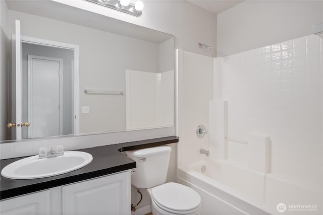 2322 157th Street Ct E, Tacoma, WA 98445 - full bath featuring toilet, shower / bathtub combination, and vanity