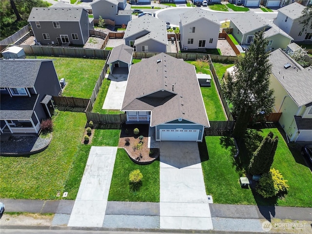 2322 157th Street Ct E, Tacoma, WA 98445 - birds eye view of property with a residential view