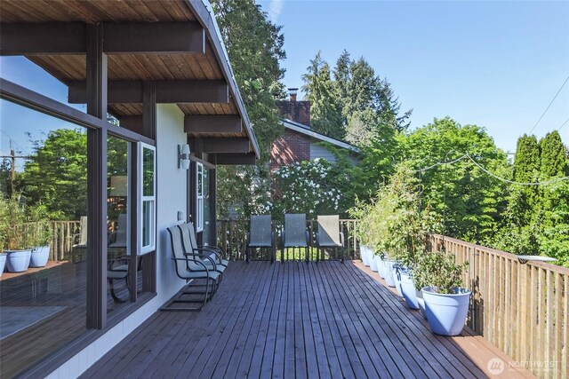 view of wooden deck