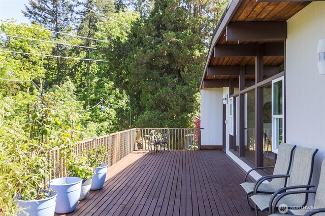 view of wooden deck