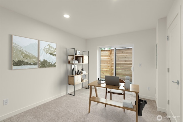 9221C 14th Ave NW, Seattle, WA 98117 - home office with baseboards and light colored carpet