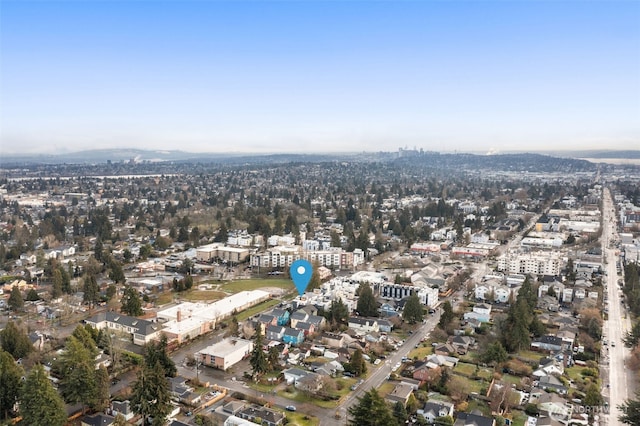 birds eye view of property featuring a view of city