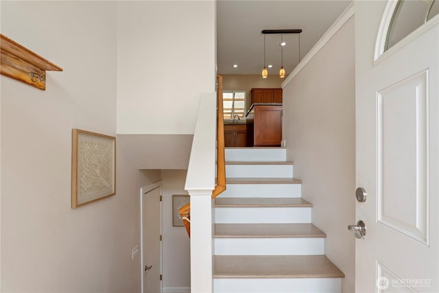 view of stairs