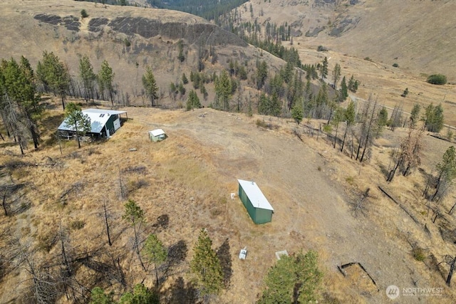 bird's eye view with a rural view