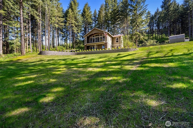 27406 NE 65th St, Camas, WA 98607 - view of green lawn featuring a balcony