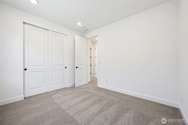 9705 205th St E Unit 29, Graham, WA 98338 - unfurnished bedroom with baseboards, carpet flooring, and recessed lighting