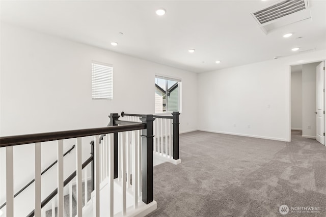 20519 97th Ave E Unit 26, Graham, WA 98338 - hallway featuring an upstairs landing, carpet flooring, baseboards, and recessed lighting