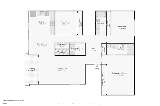 300 N 137th St Unit C, Seattle, WA 98133 - view of room layout