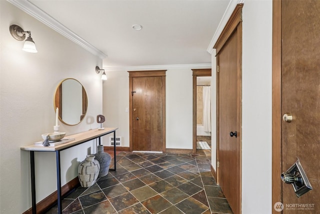 300 N 137th St Unit C, Seattle, WA 98133 - hall with dark stone finish flooring and ornamental molding