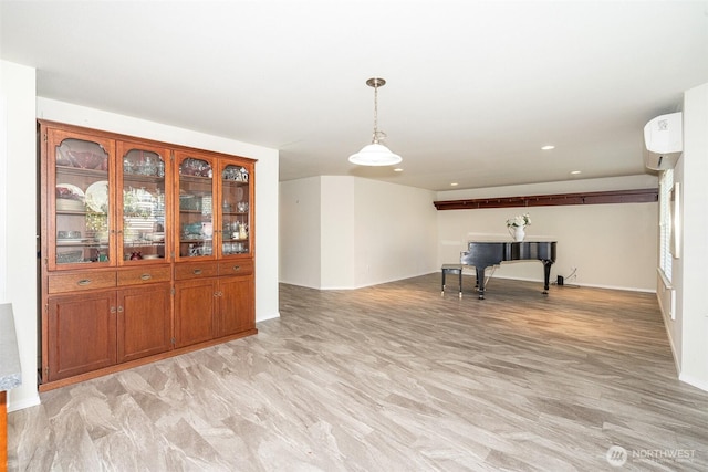 101 Holloway Dr, Chehalis, WA 98532 - interior space featuring baseboards, recessed lighting, and a wall unit AC