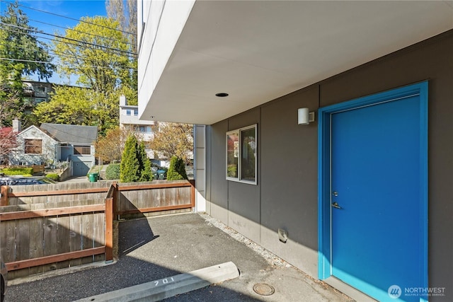 exterior space featuring fence