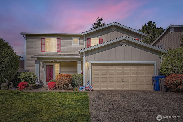 29685 129th Pl SE, Auburn, WA 98092 - traditional home featuring a garage, aphalt driveway, and a front lawn