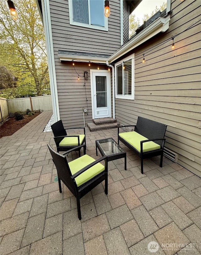 view of patio / terrace with a fenced backyard