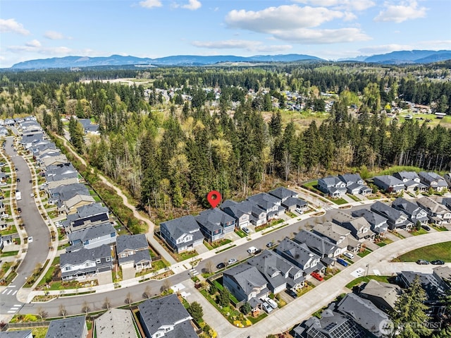 32832 SE Stevens St, Black Diamond, WA 98010 - bird's eye view featuring a view of trees, a mountain view, and a residential view