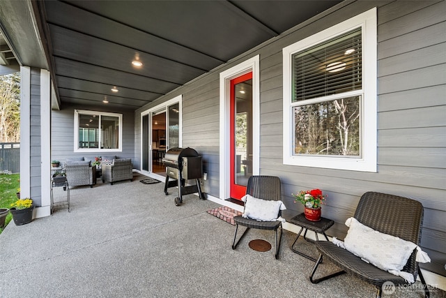 32832 SE Stevens St, Black Diamond, WA 98010 - view of patio featuring an outdoor living space and grilling area