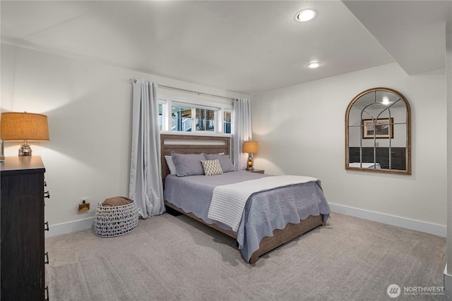 7501 Stinson Ave, Gig Harbor, WA 98335 - bedroom featuring baseboards, recessed lighting, and carpet flooring