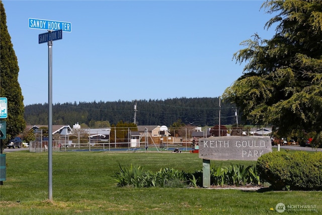 4182 Scatchet View Dr, Clinton, WA 98236 - view of community featuring a view of trees and a lawn