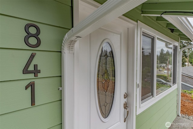 view of doorway to property