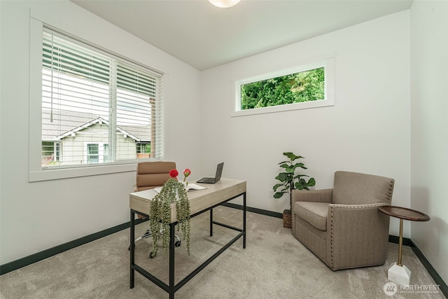 2302 S Royal Ct, Ridgefield, WA 98642 - office area featuring baseboards and light carpet