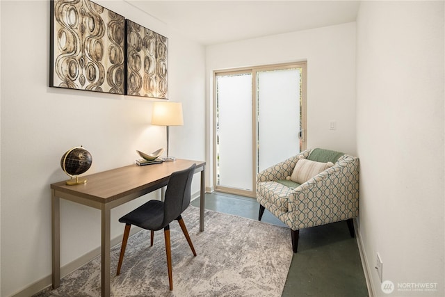 office with baseboards