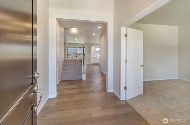 18213 35th Avenue Ct E, Tacoma, WA 98446 - entrance foyer with wood finished floors and stairs
