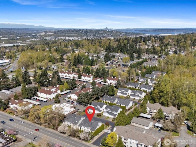 17581 110th Ln SE Unit 3, Renton, WA 98055 - aerial view of property and surrounding area with nearby suburban area and a mountainous background