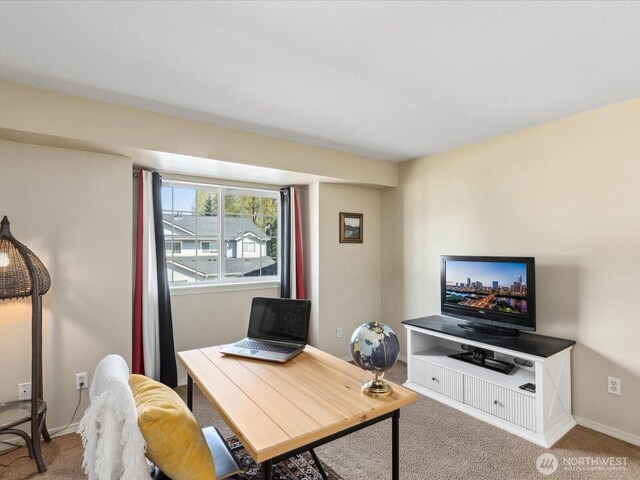 17581 110th Ln SE Unit 3, Renton, WA 98055 - office area with carpet flooring and baseboards