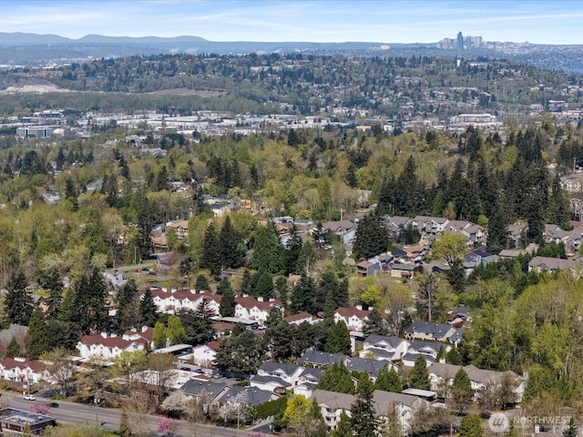 17581 110th Ln SE Unit 3, Renton, WA 98055 - aerial view of property and surrounding area with a mountainous background