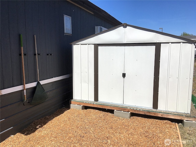view of shed