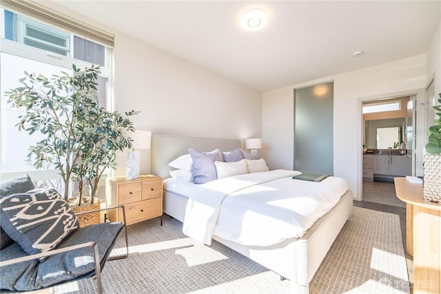 bedroom with ensuite bathroom