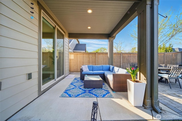 308 Chardonnay Ct, Walla Walla, WA 99362 - view of patio / terrace with a fenced backyard and an outdoor hangout area