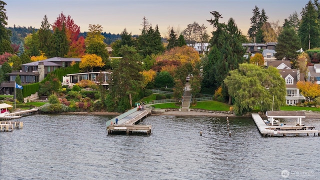 4229 95th Ave NE, Yarrow Point, WA 98004 - view of community with a floating dock and a water view