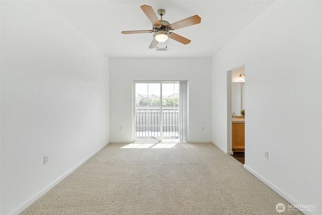 10757 NE Red Wing Way Unit 201, Hillsboro, OR 97006 - carpeted empty room featuring a ceiling fan and baseboards