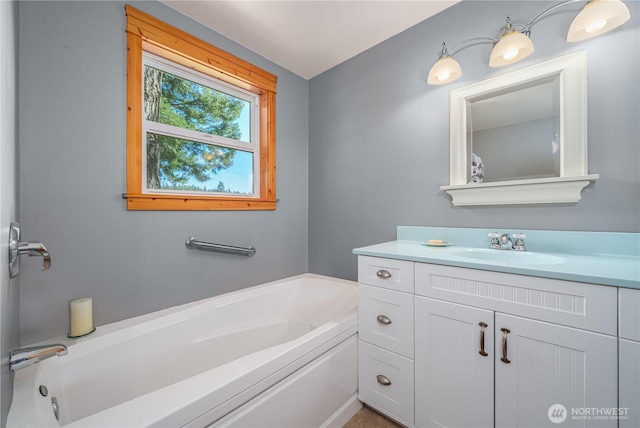 12916 91st Street Ct, Anderson Island, WA 98303 - full bath with a garden tub and vanity