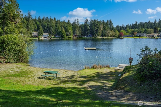 12916 91st Street Ct, Anderson Island, WA 98303 - view of water feature featuring a forest view