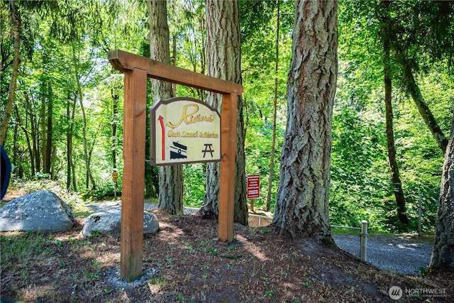12916 91st Street Ct, Anderson Island, WA 98303 - community / neighborhood sign with a view of trees
