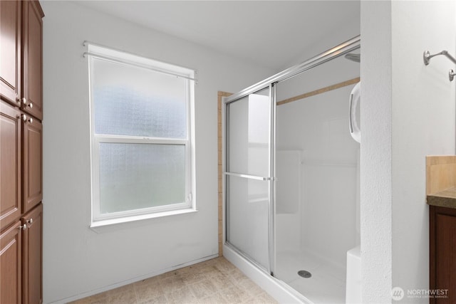 23914 66th St E Unit 33, Buckley, WA 98391 - full bathroom with a stall shower and vanity